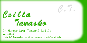 csilla tamasko business card