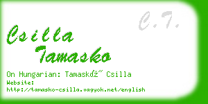 csilla tamasko business card